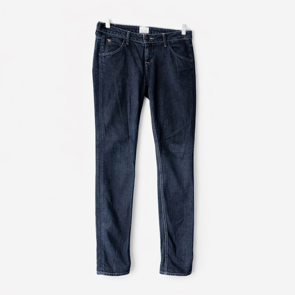 HUDSON Carly Midrise Straight Leg Medium Light Wash Indigo Denim Jeans Size 26 - Picture 2 of 9
